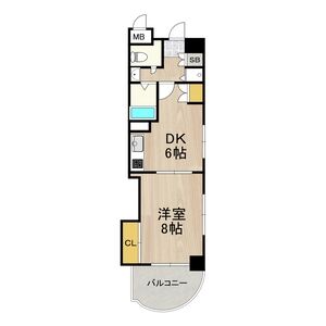 1DK 間取り図