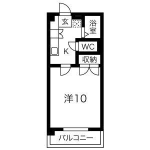 1K 間取り図