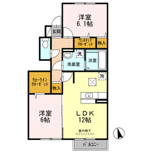 2LDK 間取り図