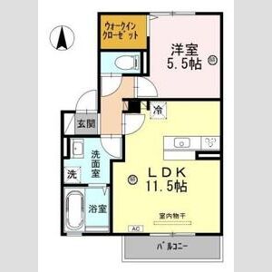 1LDK 間取り図