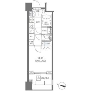 1K 間取り図