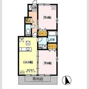 2DK 間取り図