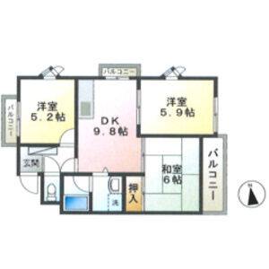 3DK 間取り図