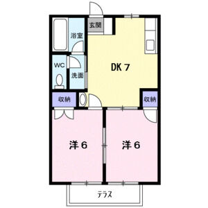 2DK 間取り図
