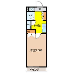 1K 間取り図