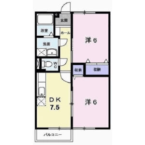 2DK 間取り図
