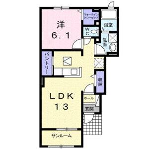 1LDK 間取り図