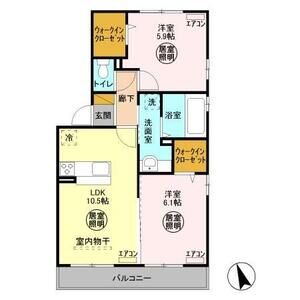 2LDK 間取り図