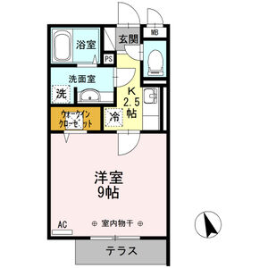 1K 間取り図