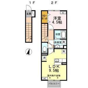 1LDK 間取り図