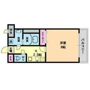 1K 間取り図