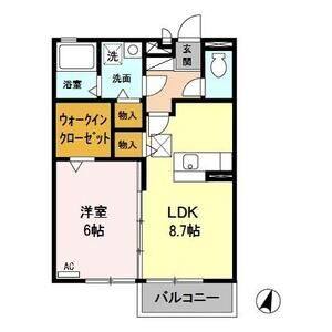 1LDK 間取り図