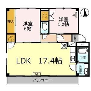 2LDK 間取り図