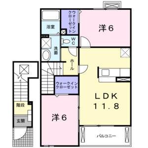 2LDK 間取り図
