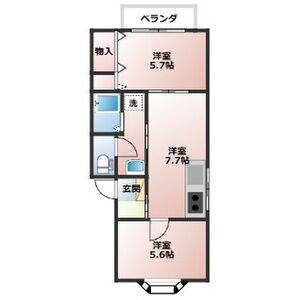 2DK 間取り図