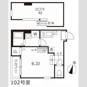 1K 間取り図