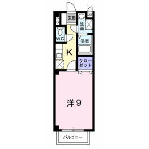 1K 間取り図