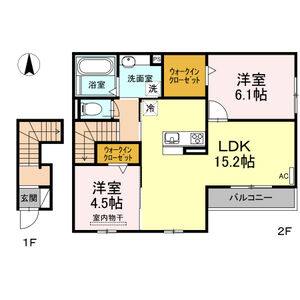 2LDK 間取り図