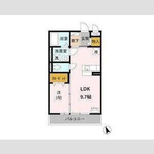 1LDK 間取り図