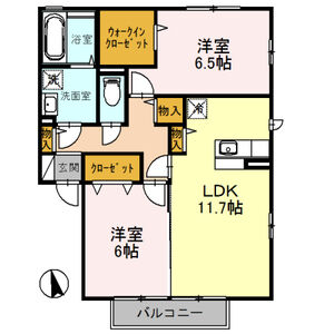 2LDK 間取り図