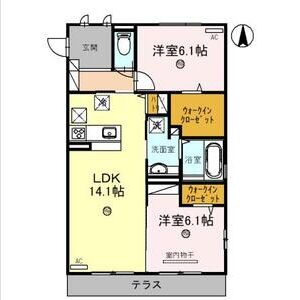 2LDK 間取り図