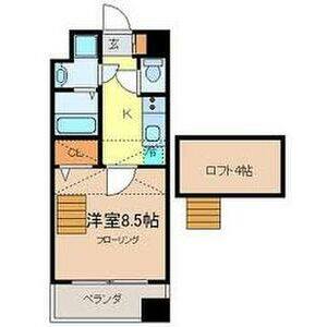 1K 間取り図