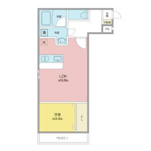 1LDK 間取り図