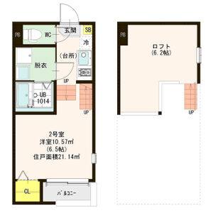 1K 間取り図