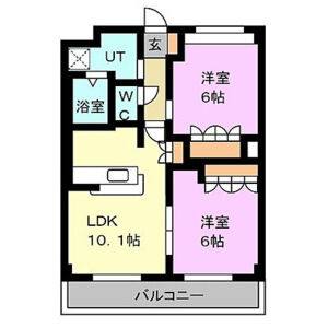 2LDK 間取り図