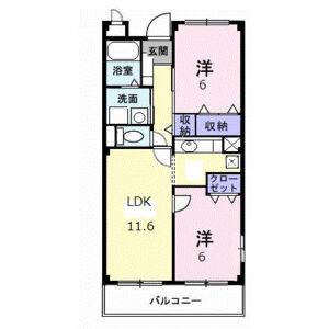 2LDK 間取り図