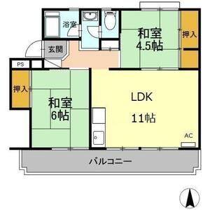 2LDK 間取り図