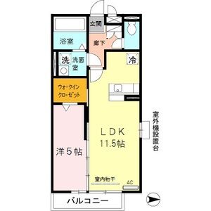 1LDK 間取り図