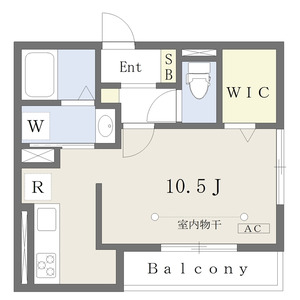 ワンルーム 間取り図
