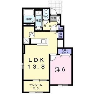 1LDK 間取り図