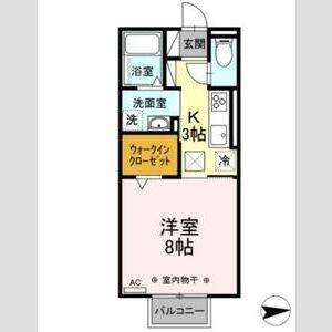 1K 間取り図