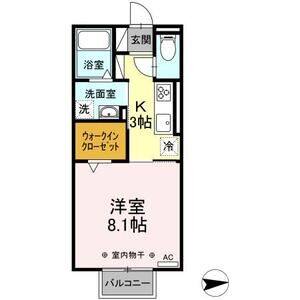 1K 間取り図