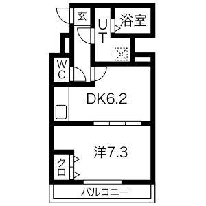 ワンルーム 間取り図