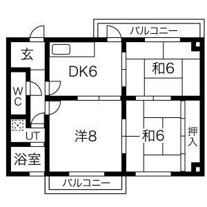 3DK 間取り図