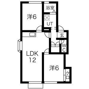 2LDK 間取り図
