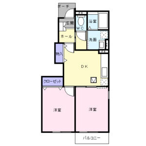 2DK 間取り図