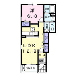 1LDK 間取り図