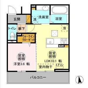 1LDK 間取り図