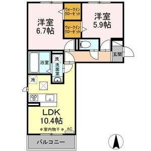 2LDK 間取り図