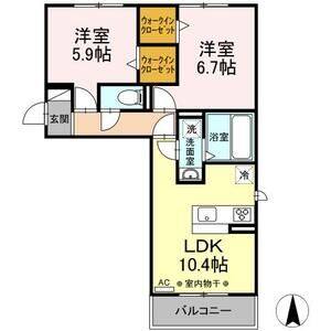 2LDK 間取り図