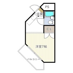 ワンルーム 間取り図