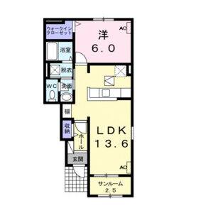1LDK 間取り図