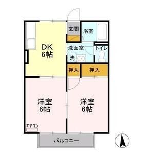 2DK 間取り図