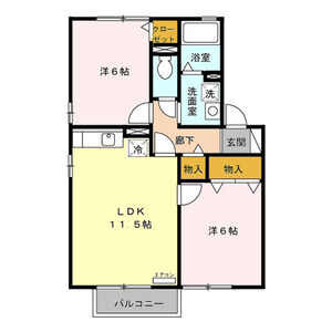 2LDK 間取り図