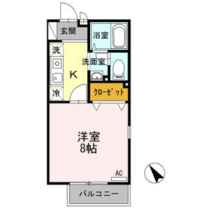 1K 間取り図