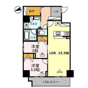 2LDK 間取り図